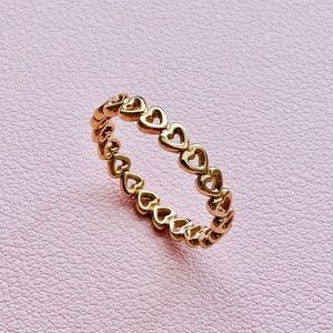 Pandora Rose Band of Hearts Ring